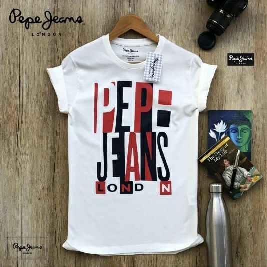 Buy Cotton Printed Pepe Jeans T-Shirt for Men - Black (MI57)